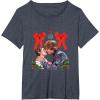 imageStar Wars Princess Leia Han Solo Mistletoe Kiss Holiday TShirtHeather Blue