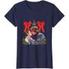 imageStar Wars Princess Leia Han Solo Mistletoe Kiss Holiday TShirtNavy Blue