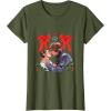 imageStar Wars Princess Leia Han Solo Mistletoe Kiss Holiday TShirtOlive Green