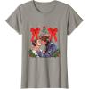 imageStar Wars Princess Leia Han Solo Mistletoe Kiss Holiday TShirtSlate Grey