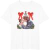 imageStar Wars Princess Leia Han Solo Mistletoe Kiss Holiday TShirtWhite
