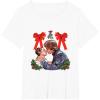 imageStar Wars Princess Leia Han Solo Mistletoe Kiss Holiday TShirtWhite
