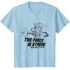 imageStar Wars The Mandalorian The Force Is Strong With This One TShirtBaby Blue