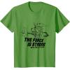 imageStar Wars The Mandalorian The Force Is Strong With This One TShirtGrass Green