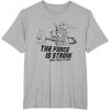 imageStar Wars The Mandalorian The Force Is Strong With This One TShirtHeather Grey