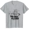 imageStar Wars The Mandalorian The Force Is Strong With This One TShirtHeather Grey
