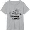 imageStar Wars The Mandalorian The Force Is Strong With This One TShirtHeather Grey