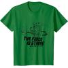 imageStar Wars The Mandalorian The Force Is Strong With This One TShirtKelly Green