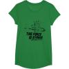 imageStar Wars The Mandalorian The Force Is Strong With This One TShirtKelly Green