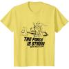 imageStar Wars The Mandalorian The Force Is Strong With This One TShirtLemon Yellow