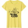 imageStar Wars The Mandalorian The Force Is Strong With This One TShirtLemon Yellow