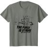 imageStar Wars The Mandalorian The Force Is Strong With This One TShirtOlive Heather