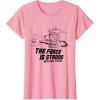 imageStar Wars The Mandalorian The Force Is Strong With This One TShirtPink