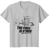 imageStar Wars The Mandalorian The Force Is Strong With This One TShirtSilver Grey