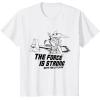 imageStar Wars The Mandalorian The Force Is Strong With This One TShirtWhite