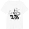 imageStar Wars The Mandalorian The Force Is Strong With This One TShirtWhite