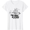 imageStar Wars The Mandalorian The Force Is Strong With This One TShirtWhite