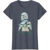 imageStar Wars The Mandalorian and Grogu This is the Way Cute TShirtHeather Blue