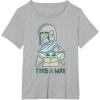 imageStar Wars The Mandalorian and Grogu This is the Way Cute TShirtHeather Grey