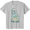 imageStar Wars The Mandalorian and Grogu This is the Way Cute TShirtSilver Grey