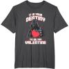 imageStar Wars Valentines Day Vader It Is Your Destiny Be Mine TShirtDark Heather Grey