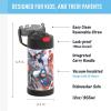 imageTHERMOS FUNTAINER Water Bottle with Straw  12 Ounce  Kids Stainless Steel Vacuum Insulated Water Bottle with Lid MandalorianAvengers