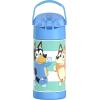 imageTHERMOS FUNTAINER Water Bottle with Straw  12 Ounce  Kids Stainless Steel Vacuum Insulated Water Bottle with Lid MandalorianBluey