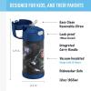 imageTHERMOS FUNTAINER Water Bottle with Straw  12 Ounce  Kids Stainless Steel Vacuum Insulated Water Bottle with Lid MandalorianLightyear