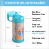 imageTHERMOS FUNTAINER Water Bottle with Straw  12 Ounce  Kids Stainless Steel Vacuum Insulated Water Bottle with Lid MandalorianMs Rachel