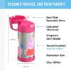 imageTHERMOS FUNTAINER Water Bottle with Straw  12 Ounce  Kids Stainless Steel Vacuum Insulated Water Bottle with Lid MandalorianPeppa Pig