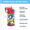 imageTHERMOS FUNTAINER Water Bottle with Straw  12 Ounce  Kids Stainless Steel Vacuum Insulated Water Bottle with Lid MandalorianSonic the Hedgehog