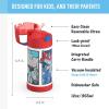 imageTHERMOS FUNTAINER Water Bottle with Straw  12 Ounce  Kids Stainless Steel Vacuum Insulated Water Bottle with Lid MandalorianTransformers