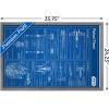 imageTrends International Star Wars Saga  Rebel Blueprint Wall Poster 22375quot x 34quot Unframed VersionBarnwood Framed Version