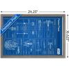 imageTrends International Star Wars Saga  Rebel Blueprint Wall Poster 22375quot x 34quot Unframed VersionBarnwood Framed Version