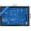 imageTrends International Star Wars Saga  Rebel Blueprint Wall Poster 22375quot x 34quot Unframed VersionBlack Framed Version
