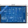 imageTrends International Star Wars Saga  Rebel Blueprint Wall Poster 22375quot x 34quot Unframed VersionBlack Framed Version
