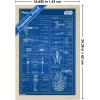 imageTrends International Star Wars Saga  Rebel Blueprint Wall Poster 22375quot x 34quot Unframed VersionBlonde Framed Version