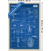 imageTrends International Star Wars Saga  Rebel Blueprint Wall Poster 22375quot x 34quot Unframed VersionBlonde Framed Version
