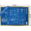 imageTrends International Star Wars Saga  Rebel Blueprint Wall Poster 22375quot x 34quot Unframed VersionGold Framed Version