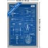 imageTrends International Star Wars Saga  Rebel Blueprint Wall Poster 22375quot x 34quot Unframed VersionGray Framed Version