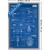 imageTrends International Star Wars Saga  Rebel Blueprint Wall Poster 22375quot x 34quot Unframed VersionGray Framed Version