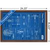 imageTrends International Star Wars Saga  Rebel Blueprint Wall Poster 22375quot x 34quot Unframed VersionMahogany Framed Version