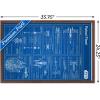 imageTrends International Star Wars Saga  Rebel Blueprint Wall Poster 22375quot x 34quot Unframed VersionMahogany Framed Version