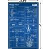 imageTrends International Star Wars Saga  Rebel Blueprint Wall Poster 22375quot x 34quot Unframed VersionPoster  Clip Bundle