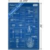 imageTrends International Star Wars Saga  Rebel Blueprint Wall Poster 22375quot x 34quot Unframed VersionPremium Poster  Clip Bundle