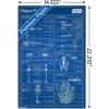 imageTrends International Star Wars Saga  Rebel Blueprint Wall Poster 22375quot x 34quot Unframed VersionPremium Poster  Mount Bundle