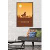 imageTrends International Star Wars The Mandalorian  Mando and The Child At Dusk Wall Poster 22375quot x 34quot Unframed VersionBronze Framed Version