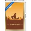 imageTrends International Star Wars The Mandalorian  Mando and The Child At Dusk Wall Poster 22375quot x 34quot Unframed VersionGold Framed Version