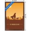 imageTrends International Star Wars The Mandalorian  Mando and The Child At Dusk Wall Poster 22375quot x 34quot Unframed VersionMahogany Framed Version