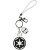 imageBioworld Star Wars Galactic Empire Rubber Air Tag Holder Keychain Wristlet With Lobster Claw Clasp and 15quot Rubber Stormtrooper Pendant